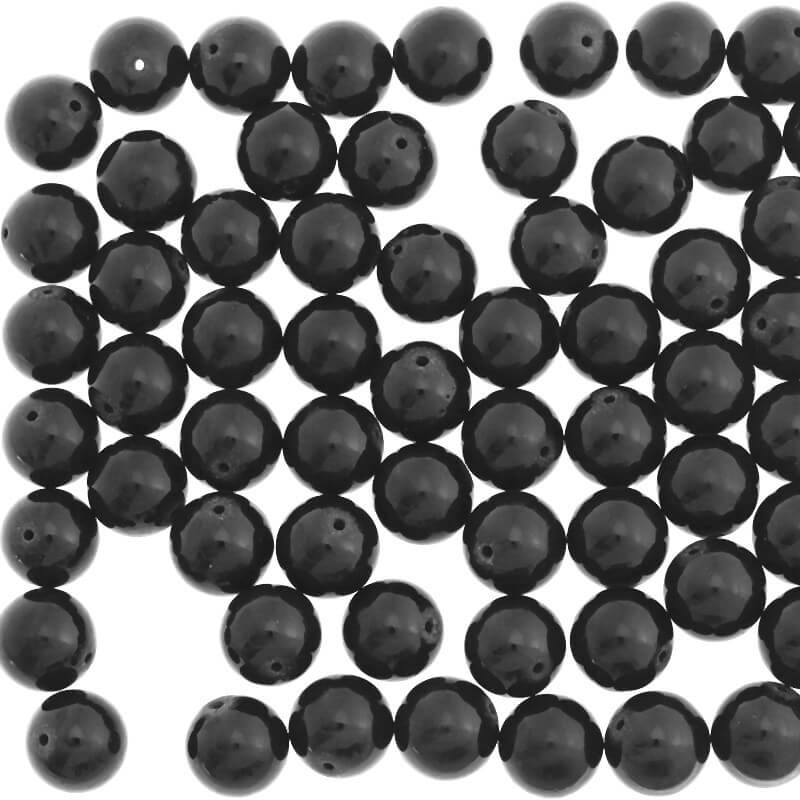 Black marble beads 14mm 2pcs KAA030