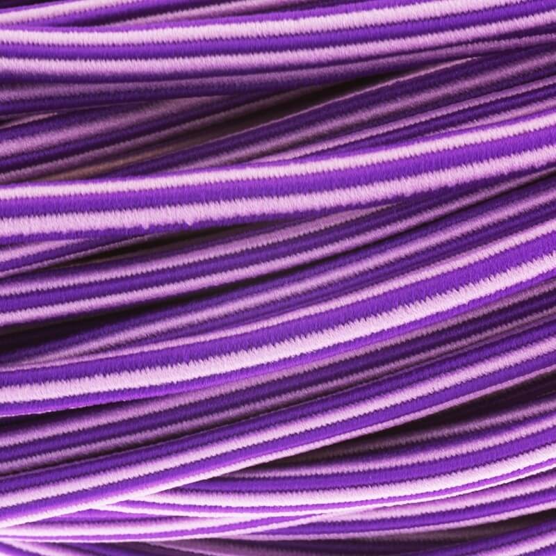 Jewelery rubber for jewelery braided colored purple 4.5MM 1m GKOL13