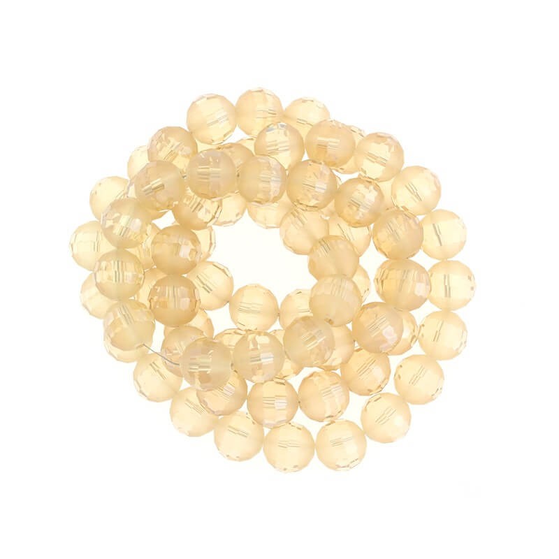 Crystal beads peach balls matte / gloss 10mm 10pcs SZSZKUA03