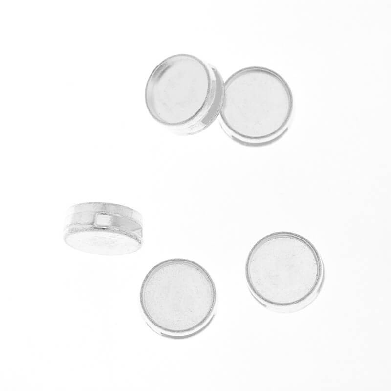 Cabochon bases 10mm strap overlays light silver 12x12x4mm 1pc OKWZ10SS