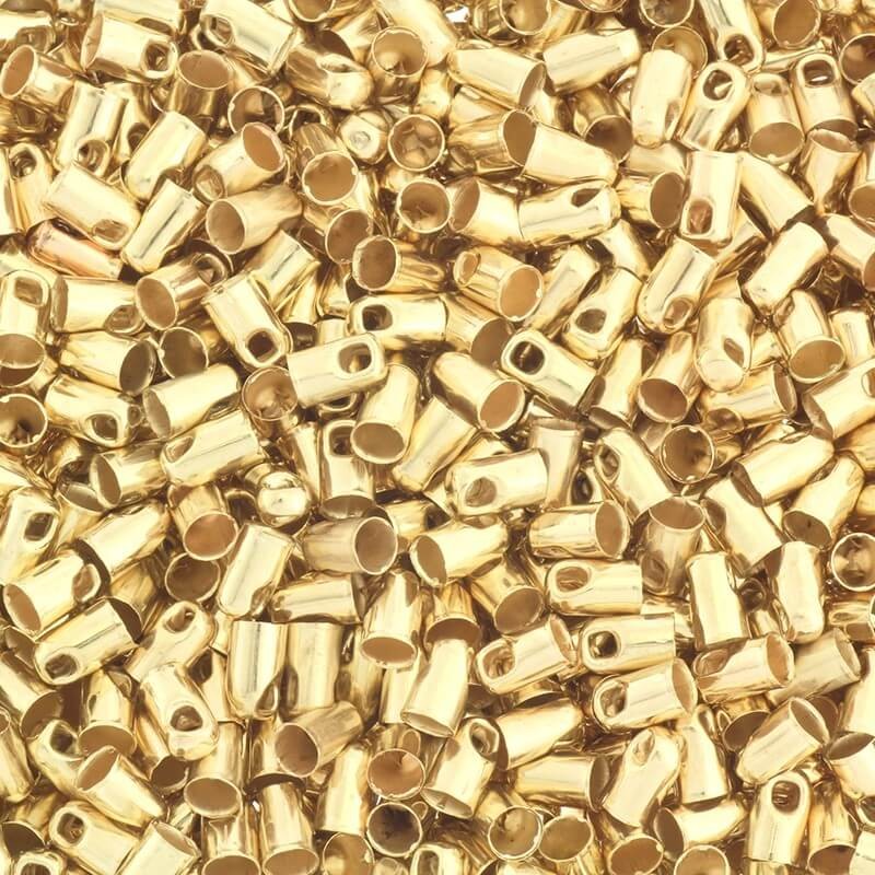 Round tips for sticking gold / KC gold / 6x3mm / int. 2.2mm 30pcs ZAKGZW1