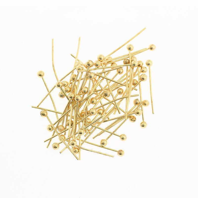 Jewelry pins with a ball for jewelry gold-plated 15mm 50pcs SZPKU15KG