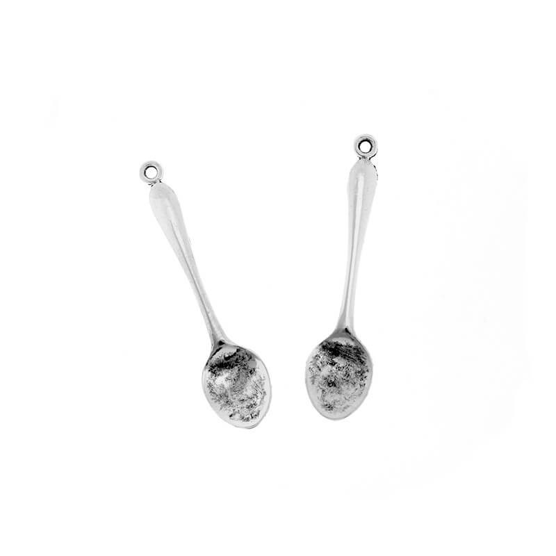 Silver jewelry pendants 2 pcs silver 55x13x4mm AAS597