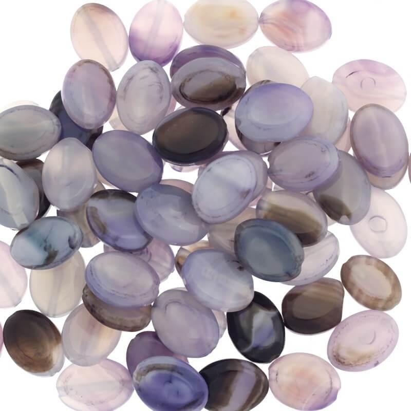 Oval agate purple 20x15x6mm 1pc KAAGF008