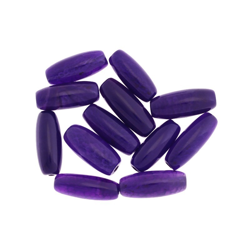 Olive agate purple 26x11mm 1pc KAAGF016