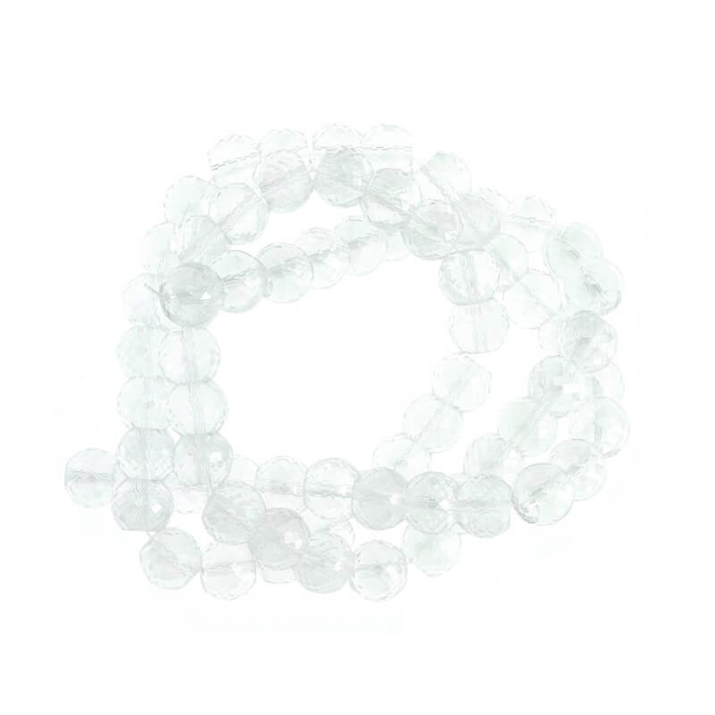 Glass beads, crystal, transparent LUX 12x10mm 2pcs SZSZOPA01