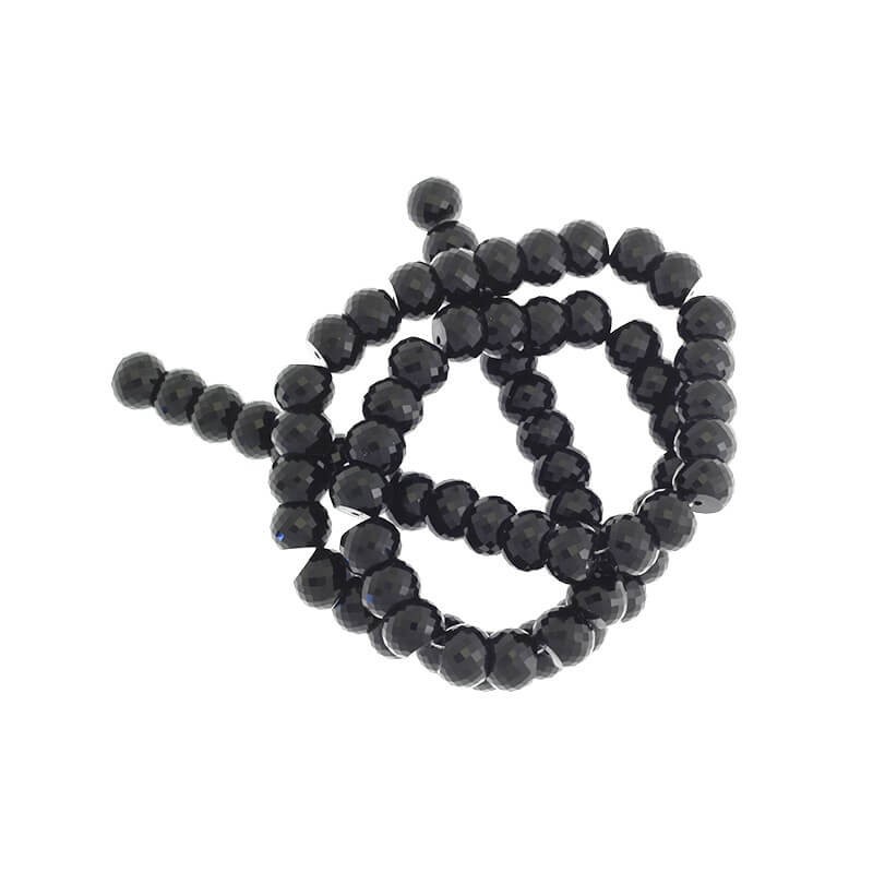 Glass beads, crystals, black LUX 12x10mm 2pcs SZSZOPA09