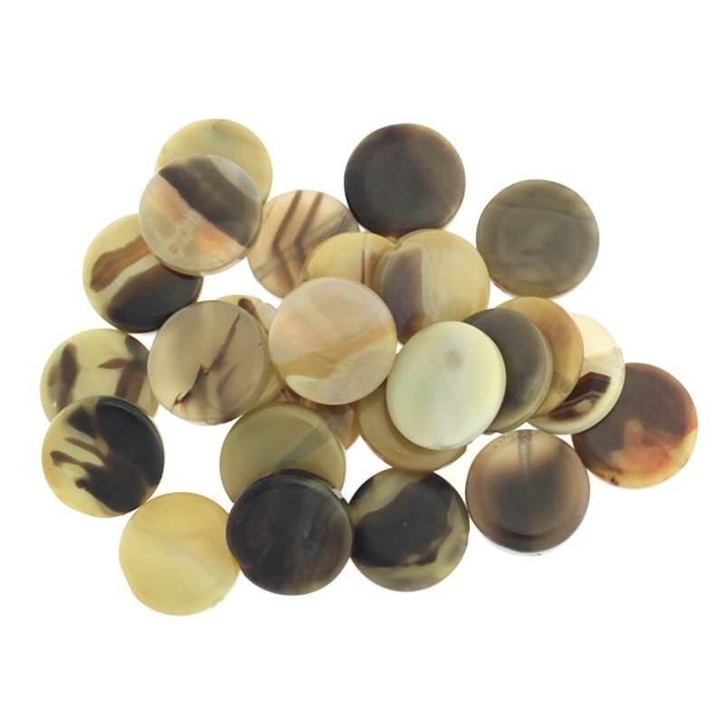 Round yellow agate tablet 25x7mm 1pc KAAGZO001