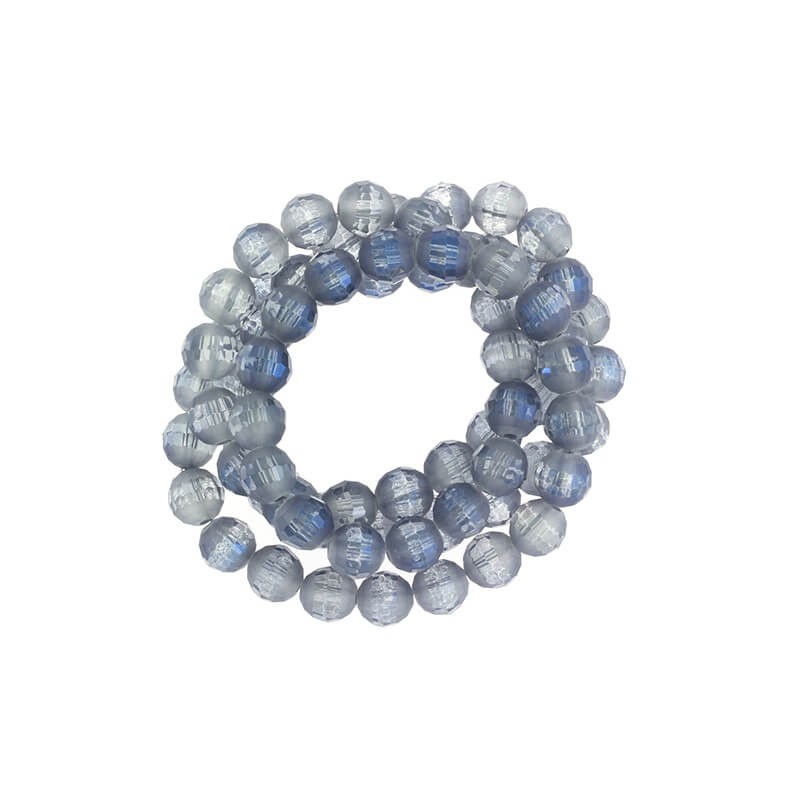 Gray AB crystal beads beads matt / gloss 8mm 10pcs SZSZKUB05