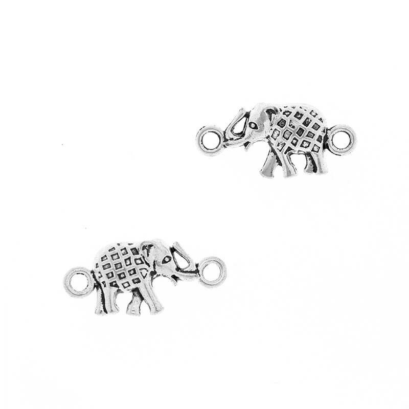 Double-sided connectors for bracelets and necklaces - elephants 24x12x4mm 2pcs AAS503