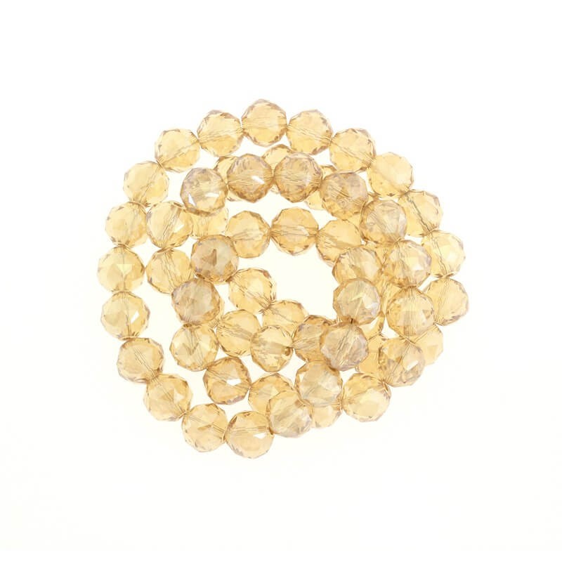 Beads for jewelry crystals peach balls 10mm 6pcs SZSZKUC01