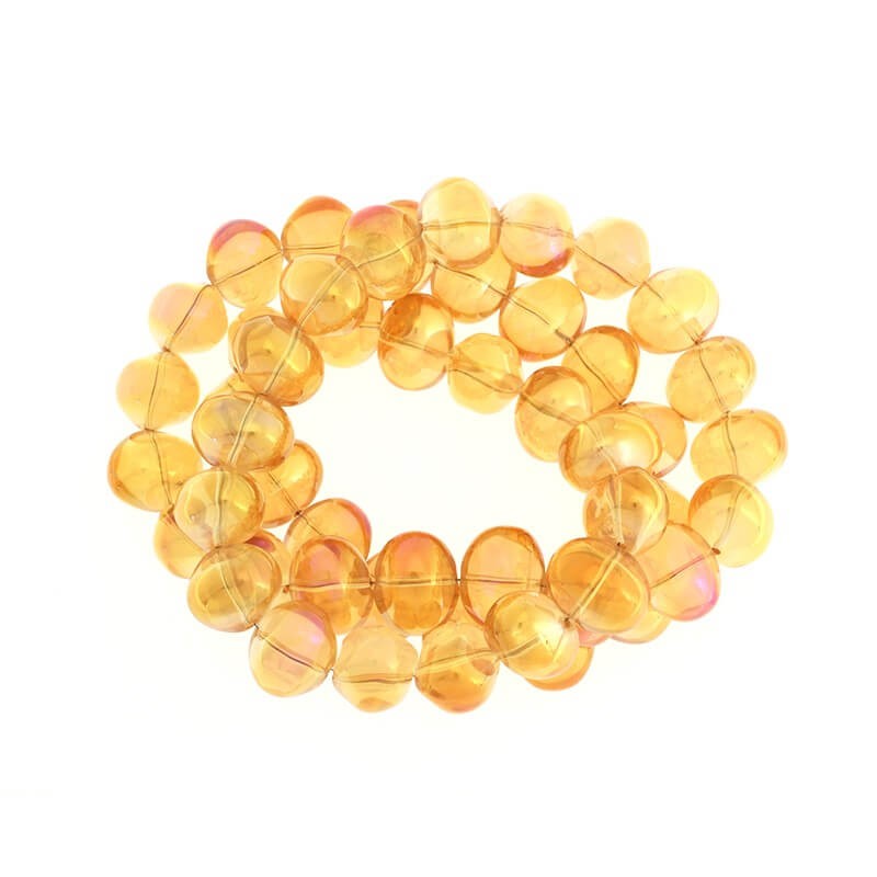 Beads for jewelry crystals nuggets polished orange 16x12mm 5pcs SZKR04