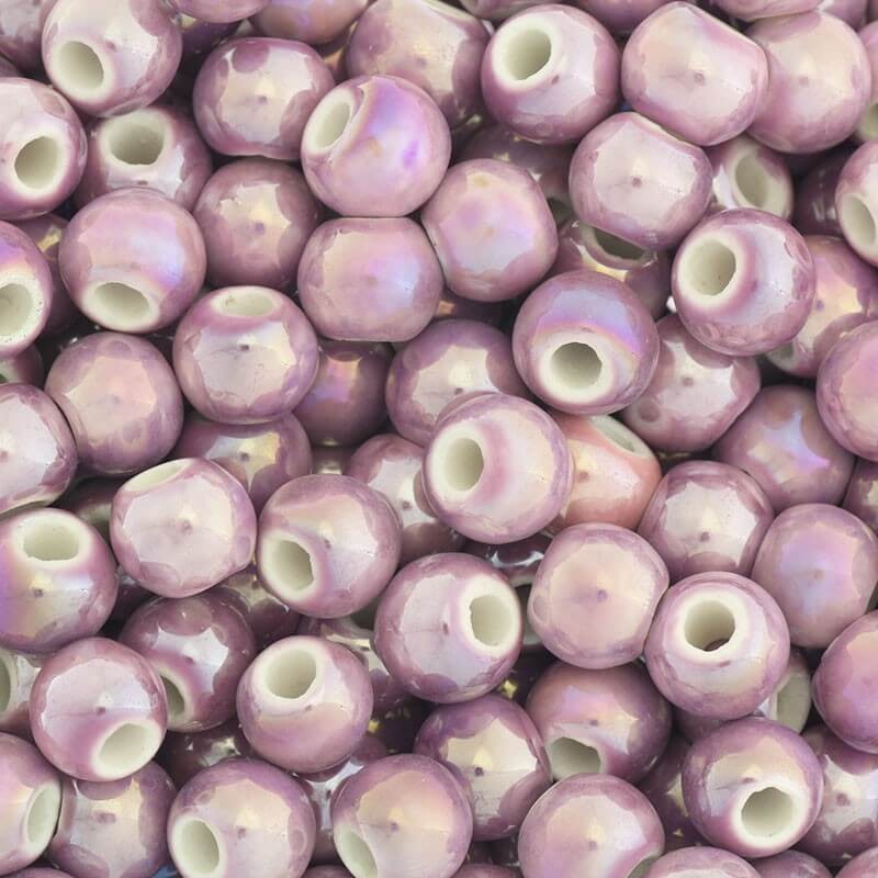 Ceramic beads for jewelry 8mm balls berry cocktail 2pcs CKU08F05K