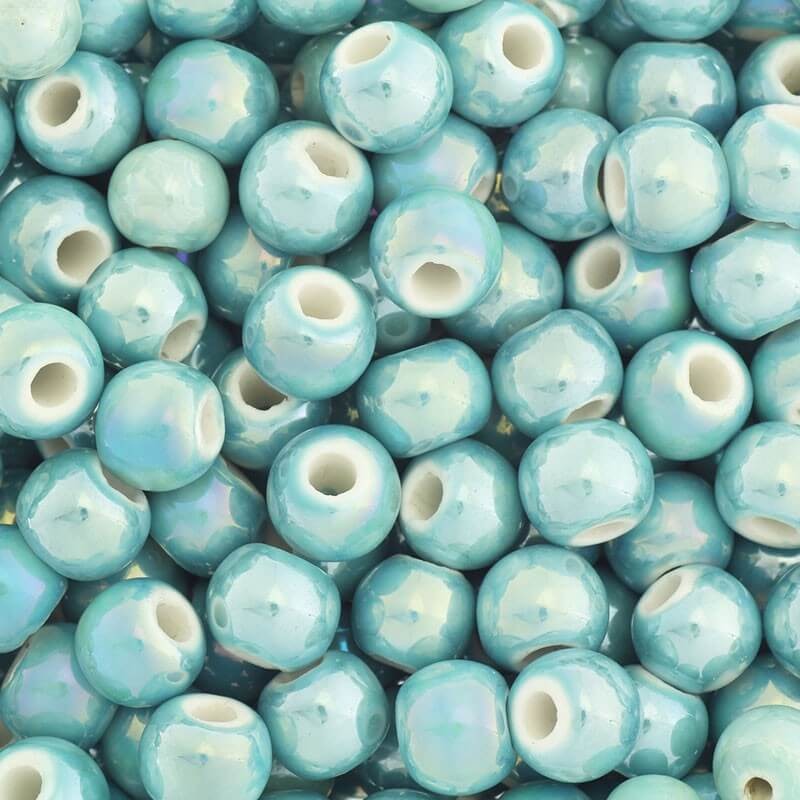 Ceramic beads for jewelry 8mm turquoise beads 2pcs CKU08Z11K