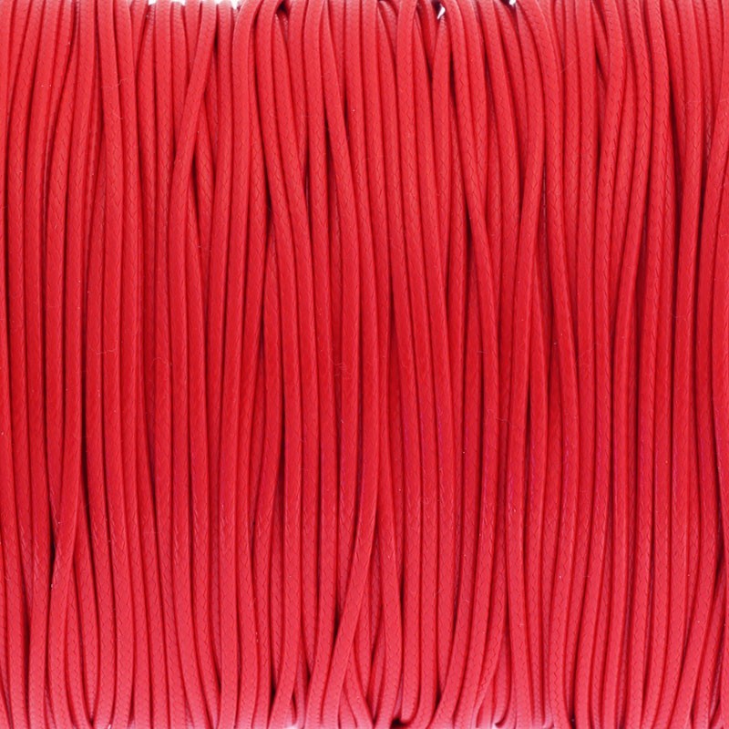 Sznurek jubilerski plecionka do bransoletek czerwony 1.5mm 2m PW227