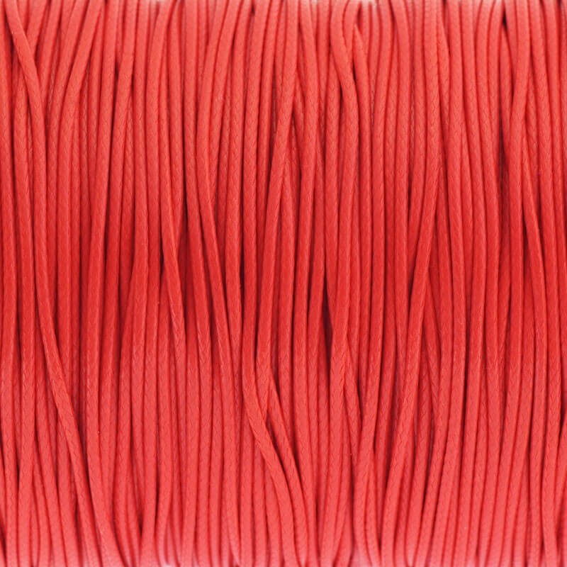 Sznurek jubilerski plecionka piękny czerwony 1mm 2metry PW1C09