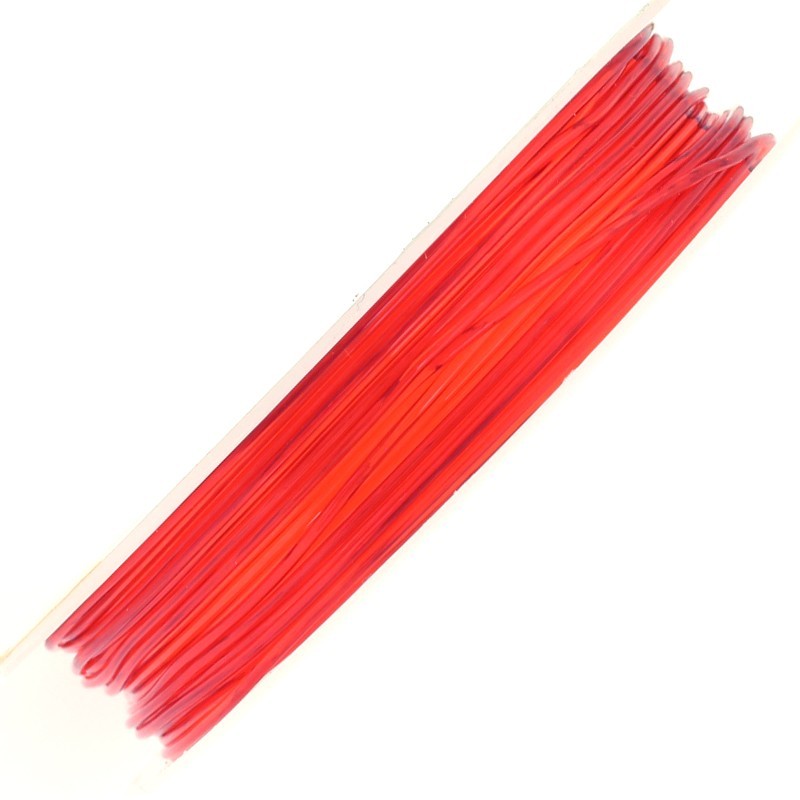 Gumka silikonowa do bransoletek 3m czerwona 1mm 1szt GS1006