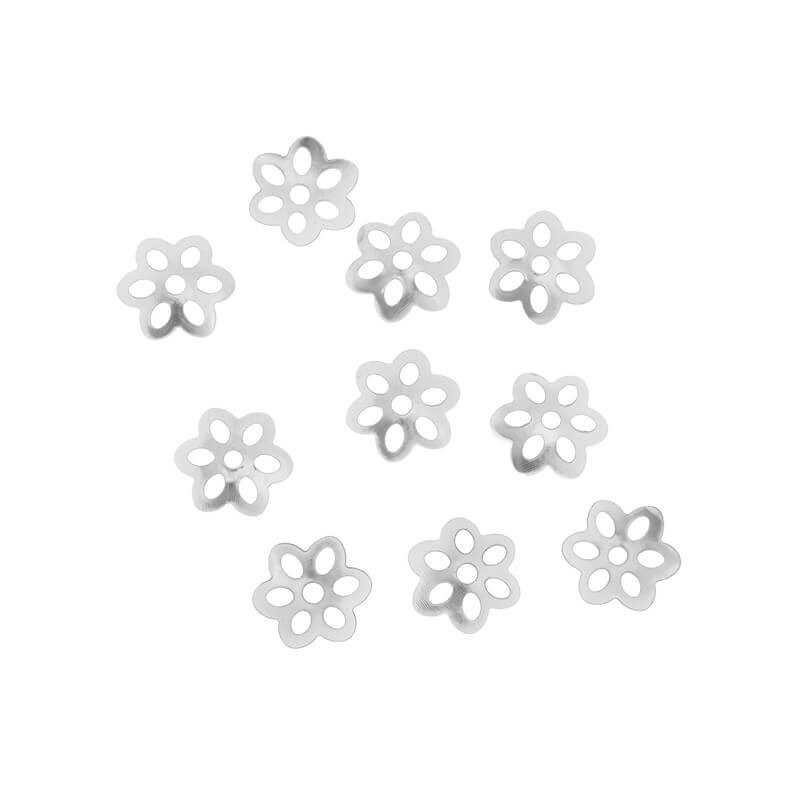 Jewelry caps for beads 10mm dark silver 50pcs CZAP44