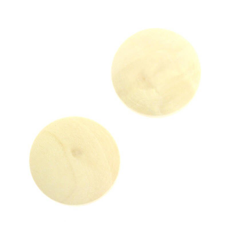 Raw convex wooden cabochons for painting or decoupage 20mm round 4 pcs KBDW20