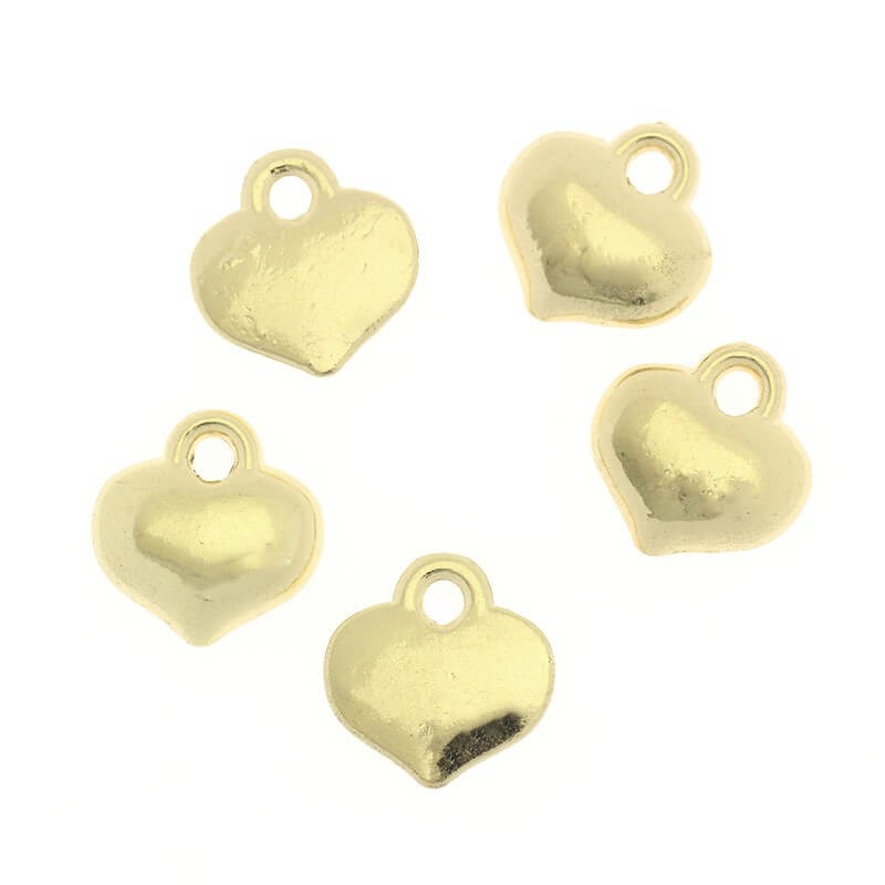 Gold-plated heart bracelets 11x12x2.7mm 2pcs AKG188