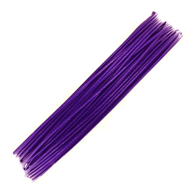 Steel jewelry rope coated 1mm purple 10m 1pc LIS101