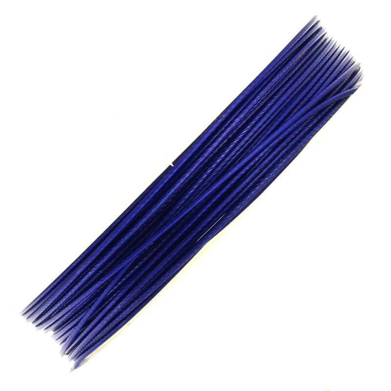 Jewelery rope coated steel 1mm navy blue 10m 1pc LIS103