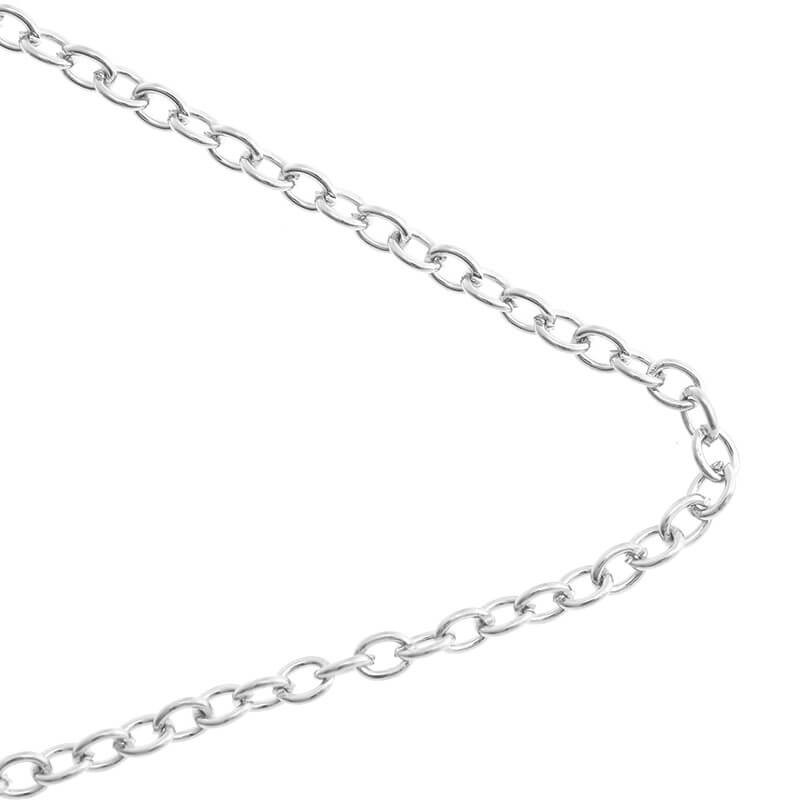 Ankier oval dark silver jewelry chain 2.8x3.6x0.7mm 1m LL120AS