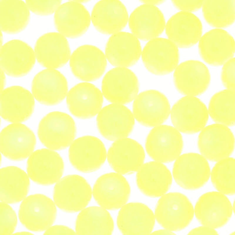 Koraliki akrylowe satynowe Frozen Lollipops kulki 20mm żółte 1szt XYMLKU2002