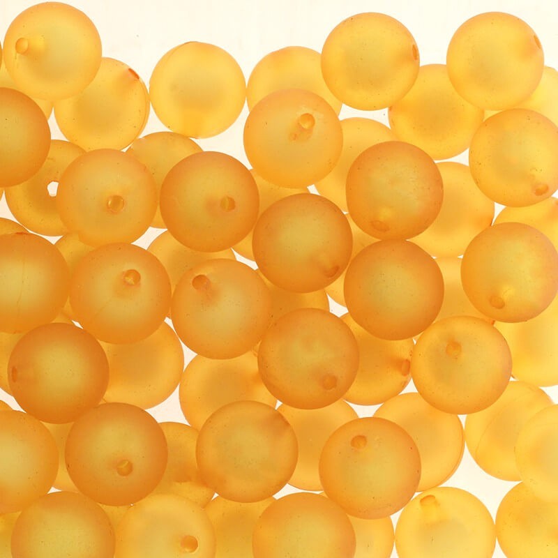 Koraliki akrylowe satynowe Frozen Lollipops kulki 20mm pomarańczowy 1szt XYMLKU2003