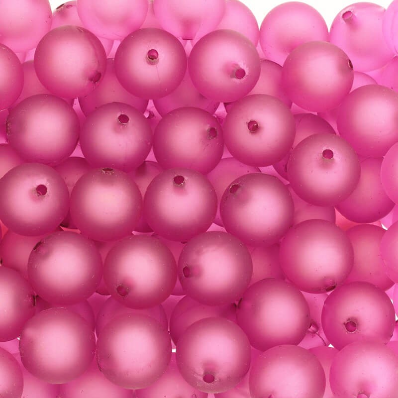 Acrylic satin beads Frozen Lollipops balls 20mm fuchsia pink 1pc XYMLKU2007
