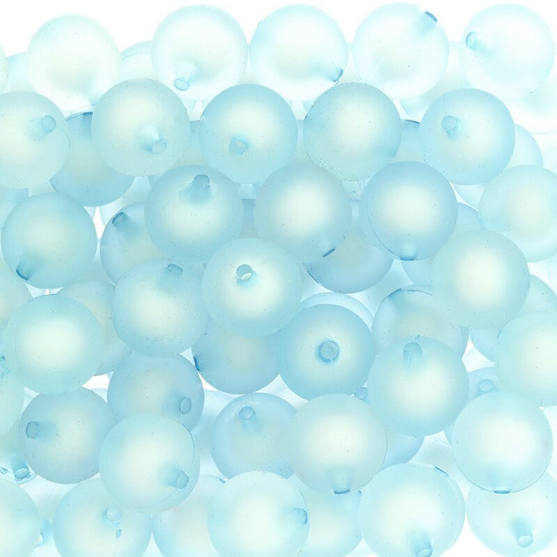 Acrylic satin beads Frozen Lollipops balls 20mm light blue 1pc XYMLKU2009A