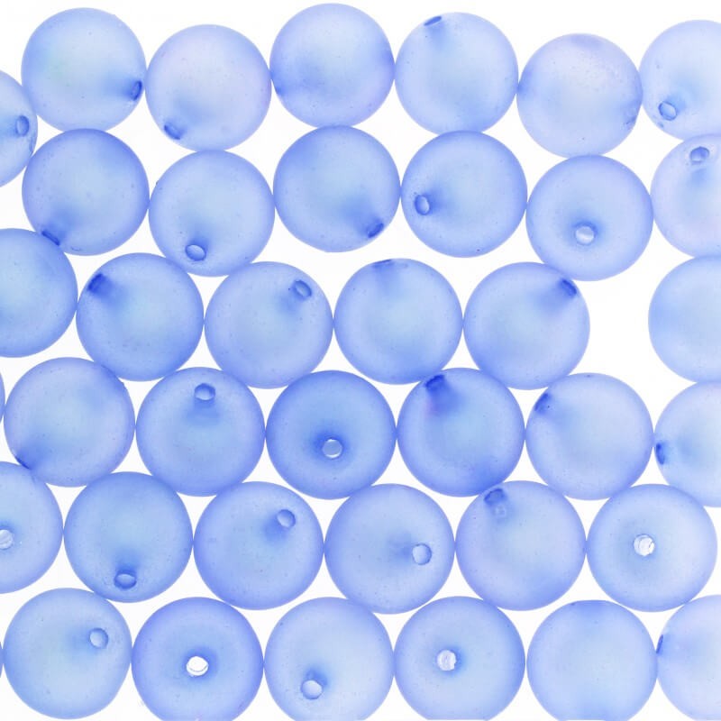 Acrylic Satin Beads Frozen Lolipops Balls 20mm Denim Blue 1pc XYMLKU2010