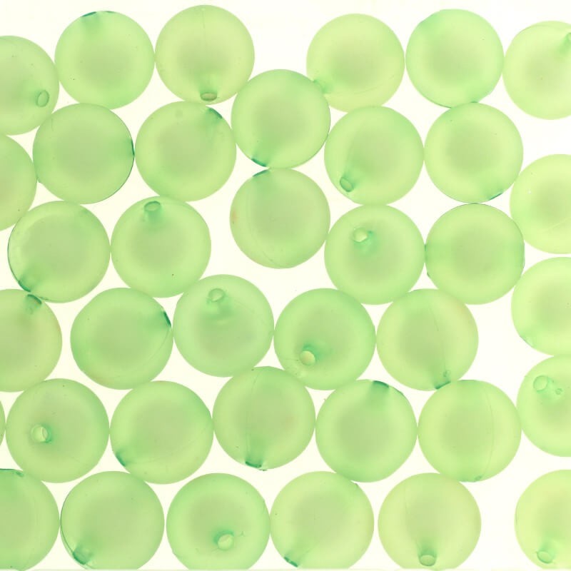 Koraliki akrylowe satynowe Frozen Lollipops kulki 20mm soczysta zieleń 1szt XYMLKU2014