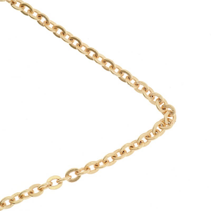 Ankier oval jewelry chain flat rose gold 2.8x3.3x0.6mm 1m LLKG01