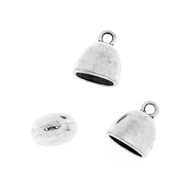 Tips for sticking straps 10x7mm burnished silver 13x8x15mm 2pcs M2491