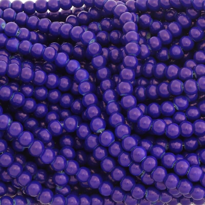 Milky glass beads for bracelets 110 pieces cobalt 8mm beads SZTP0808