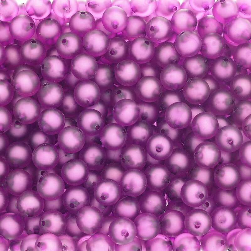 Acrylic Beads 12mm Satin Beads Frozen Lollipops Berry Violet 12pcs XYMLKU1205