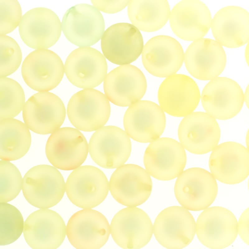 Koraliki akrylowe kulki 16mm satynowe Frozen Lollipops żółte 5szt XYMLKU1602