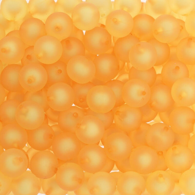 Koraliki akrylowe kulki 16mm satynowe Frozen Lollipops pomarańczowe 5szt XYMLKU1603