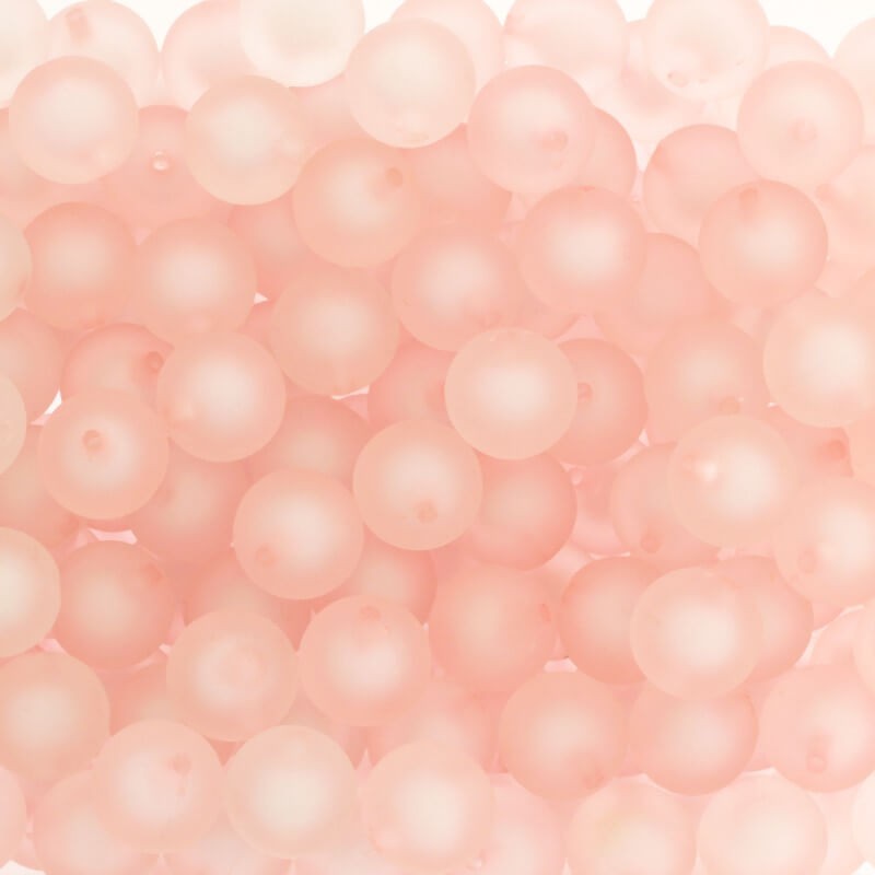 Koraliki akrylowe kulki 16mm satynowe Frozen Lollipops jasno różowe 5szt XYMLKU1605