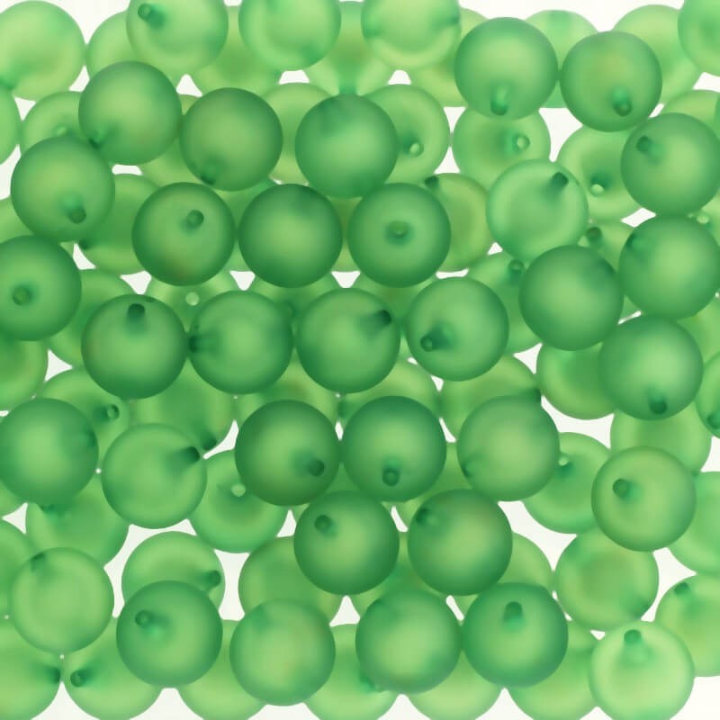 Koraliki akrylowe kulki 16mm satynowe Frozen Lollipops zielony 5szt XYMLKU1614