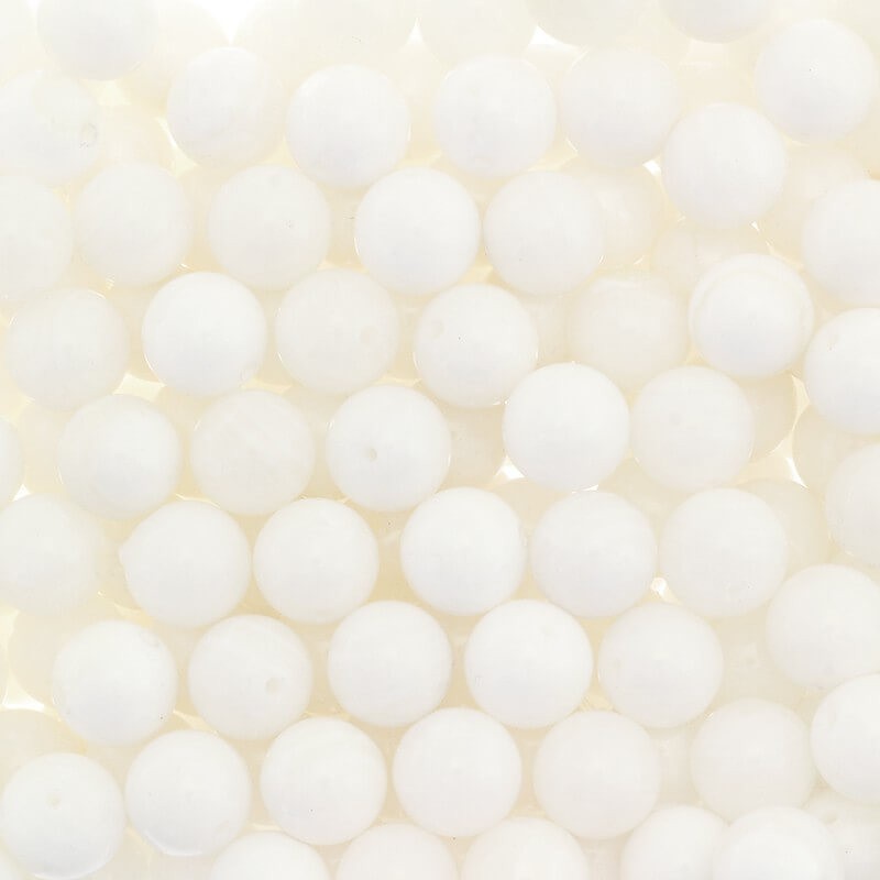 Snow-white shell ball 14mm 1pc MU005