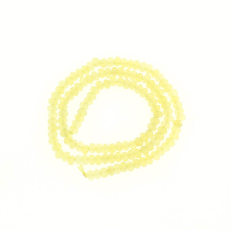 Oponki beads faceted lemon jade 120pcs (rope) 4x2mm KAOS0403