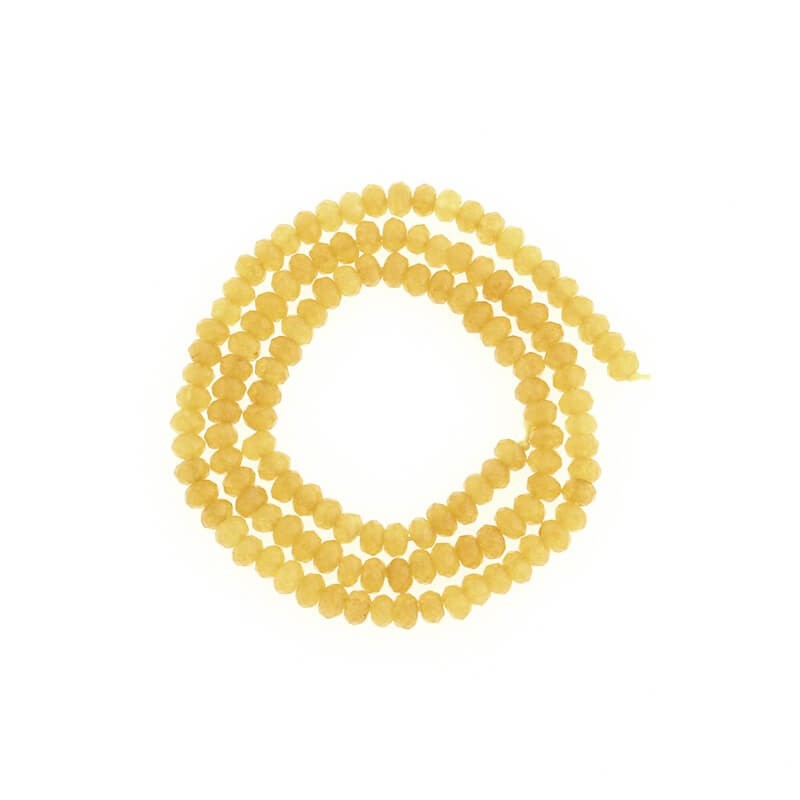 Oponki beads faceted honey jade 120pcs (rope) 4x2mm KAOS0405