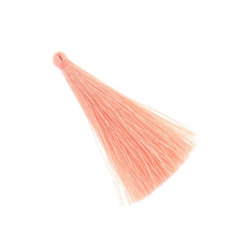 Viscose with luster weaves for jewelry LUX light pink grapefruit 65x6mm 1pc TANS17