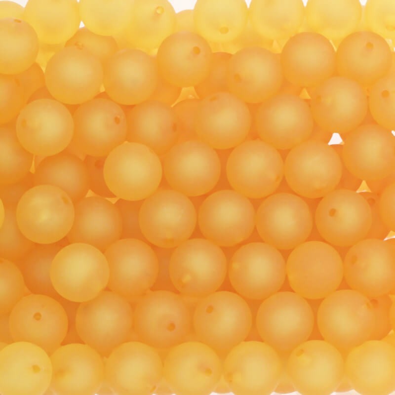 Acrylic Beads 16mm Matte Frozen Lollipops Orange 5pcs XYMZKU1602