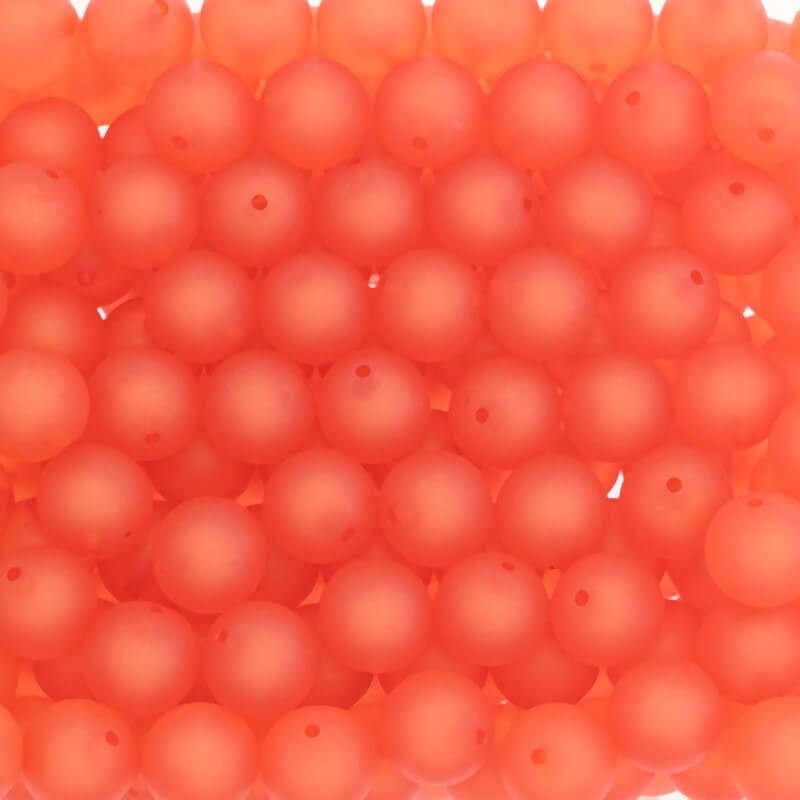 Koraliki akrylowe kulki 16mm matowe Frozen Lollipops czerwone 5szt XYMZKU1603
