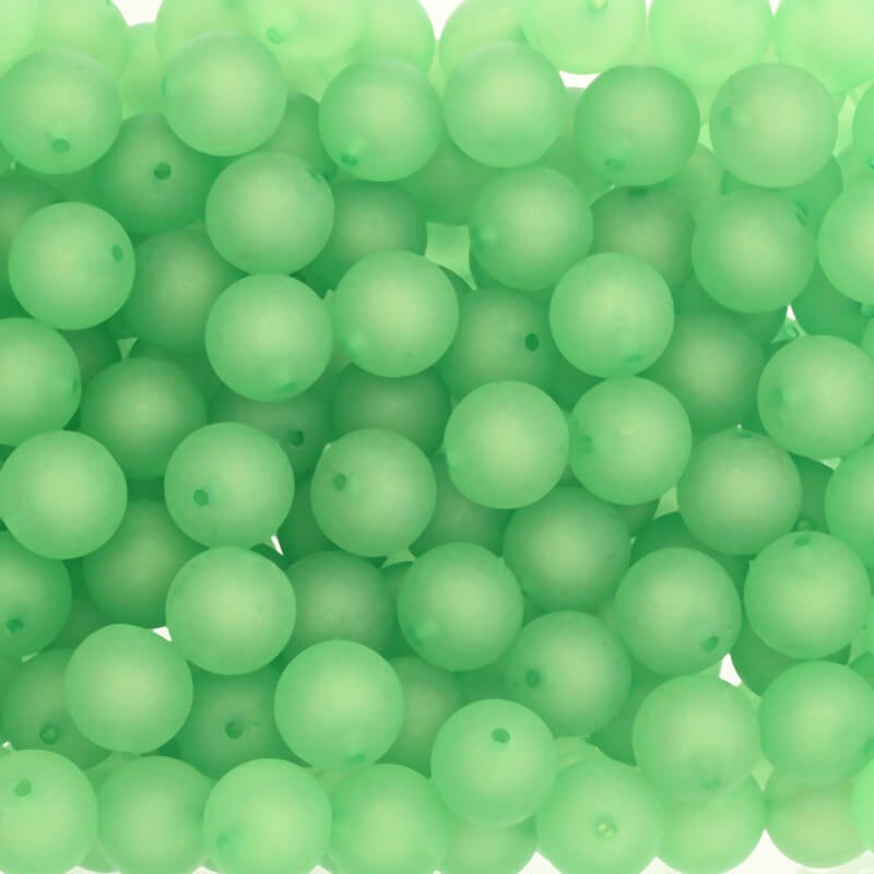 Koraliki akrylowe kulki 16mm matowe Frozen Lollipops zielone 5szt XYMZKU1611