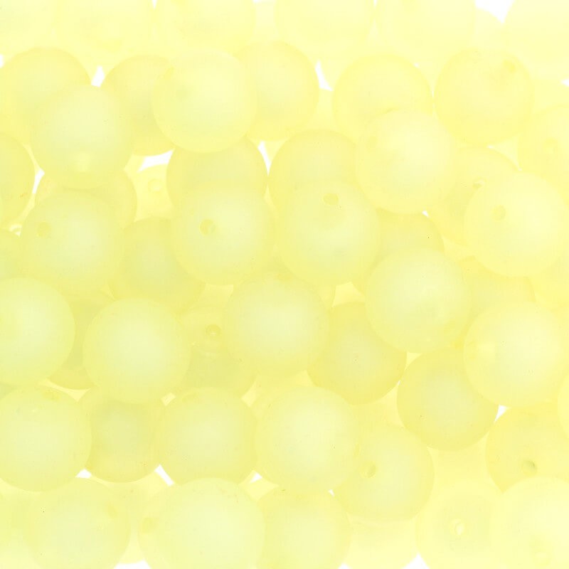 Frozen Lollipops frosted acrylic beads balls 20mm yellow 1pc XYMZKU2001