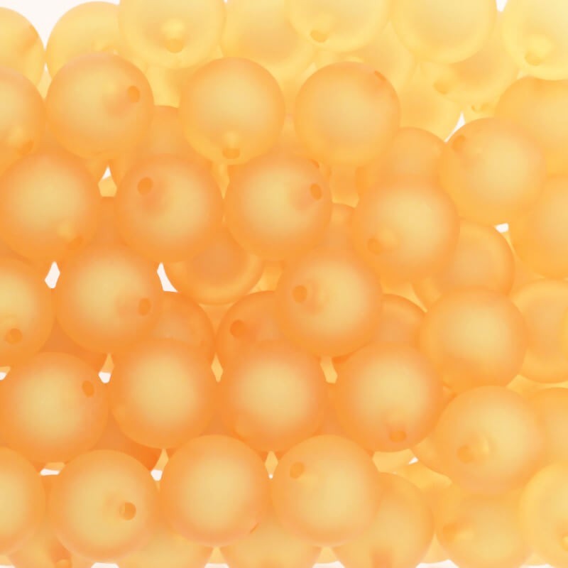 Koraliki akrylowe matowe Frozen Lollipops kulki 20mm pomarańczowe 1szt XYMZKU2003